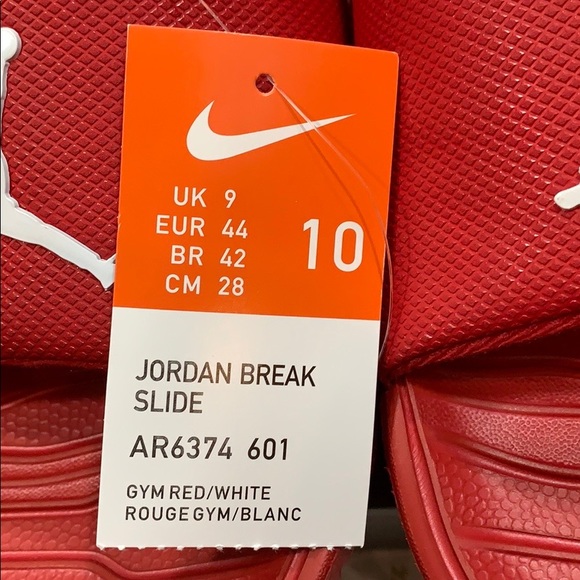 JORDAN BREAK SLIDE Gym Red/White - Picture 15 of 16